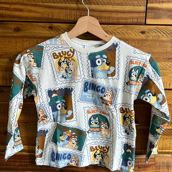 Zara Boys Bluey Long Sleeve Shirt - Picture 2 of 4